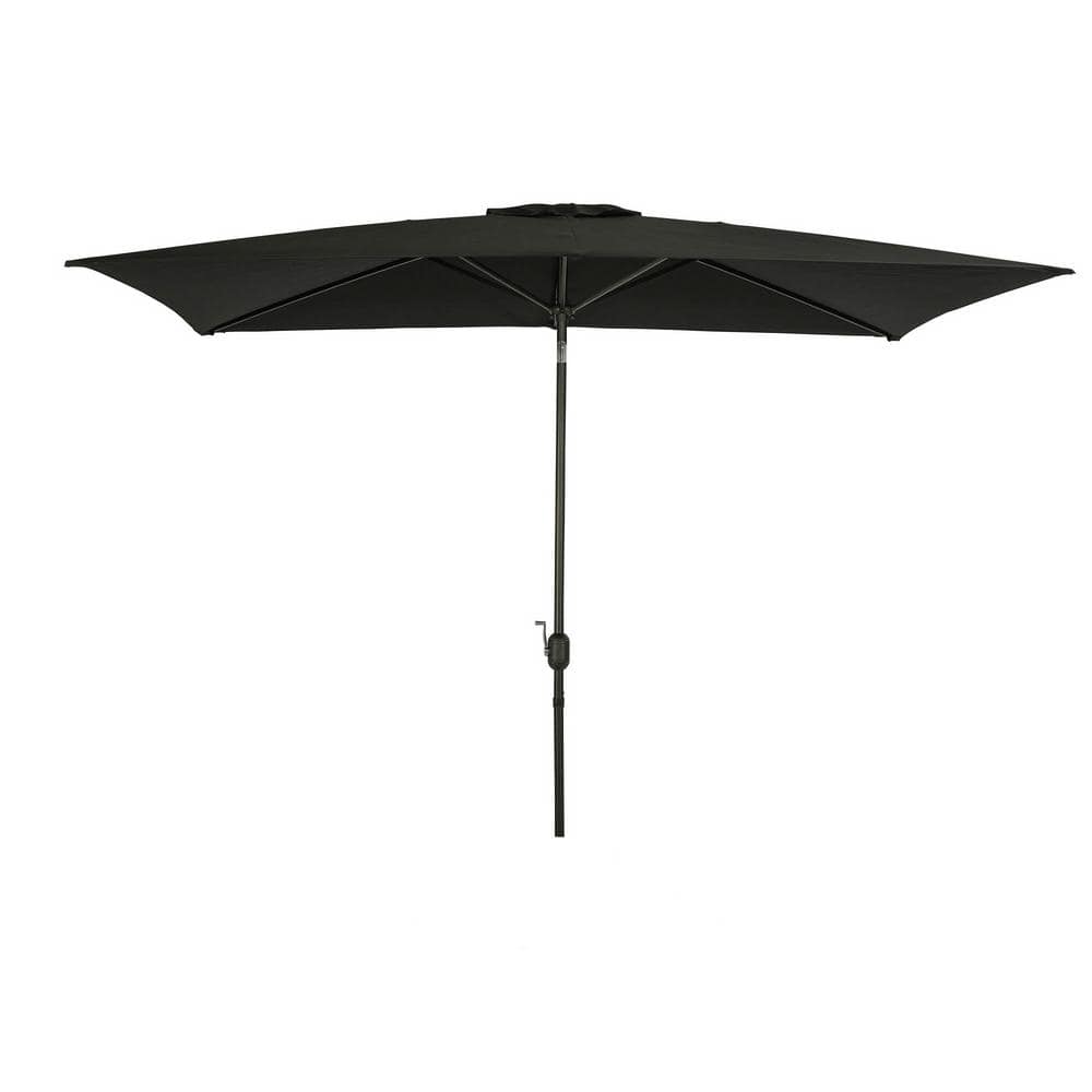 10 ft. x 6.5 ft. Market Rectangular Patio Umbrella with Tilt and Crank Wate