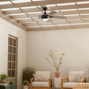Tide WeatherPlus 52 in. Outdoor Olde Bronze Downrod Mount Ceiling Fan with Integrated LED with Remote Control