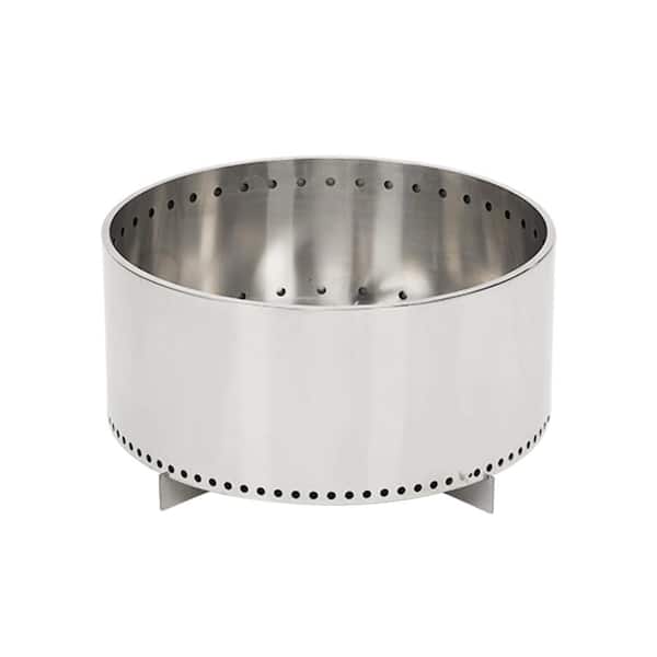 26 in. Stainless Steel Smokeless Outdoor Fire Pit with 360° Air Intake ...
