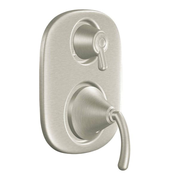 MOEN Icon 2-Handle Moentrol with Transfer Valve Trim Kit in Brushed Nickel (Valve Not Included)