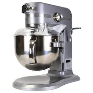 Elite Heavy-Duty 6 qt. Bowl-Lift. Stand Mixer 600W, with Beater, Whisk, Dough Hook, Gray