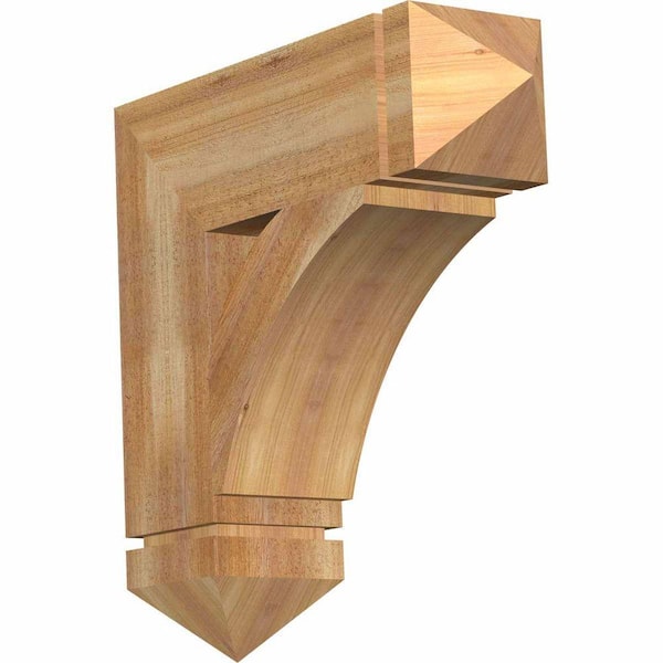 Ekena Millwork 6 in. x 22 in. x 22 in. Western Red Cedar Thorton Arts and Crafts Rough Sawn