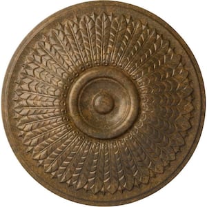 23-1/2 in. x 3-1/2 in. Modena Urethane Ceiling Medallion (Fits Canopies upto 5-1/4 in.) Hand-Painted Rubbed Bronze