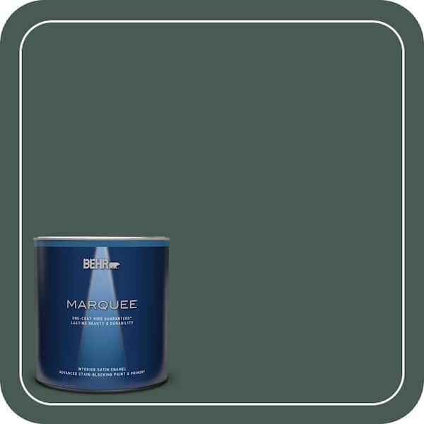 BEHR MARQUEE 1 qt. #S420-7 Secluded Woods Satin Enamel Interior Paint & Primer