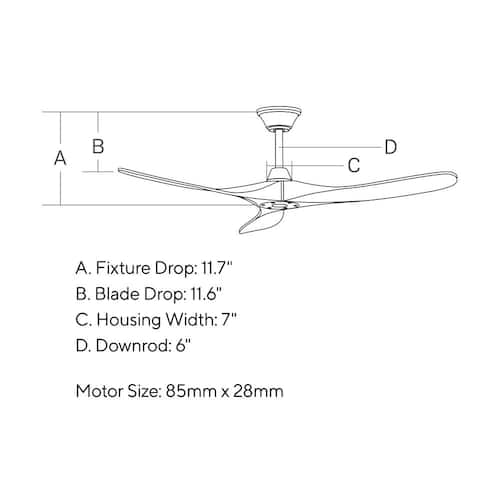 Maverick II 52 in. Integrated LED Modern Indoor/Outdoor Matte White Ceiling Fan with White Blades and Remote Control Ceiling Fans