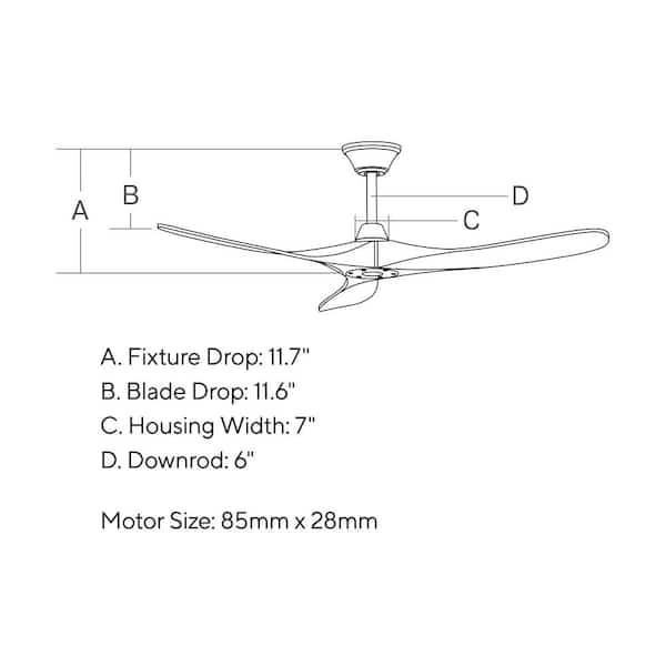 Maverick II 52 in. Integrated LED Modern Indoor/Outdoor Matte White Ceiling Fan with White Blades and Remote Control