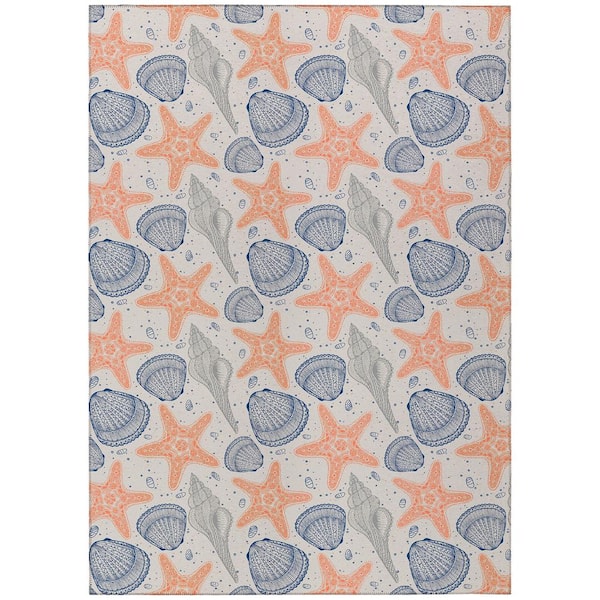 Addison Rugs Surfside Beige 8 ft. x 10 ft. Geometric Indoor/Outdoor Area Rug