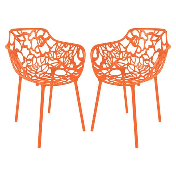 Orange outlet garden chairs