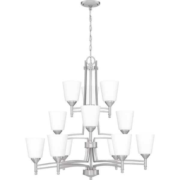 Quoizel Billingsley 12-Light Brushed Nickel Chandelier
