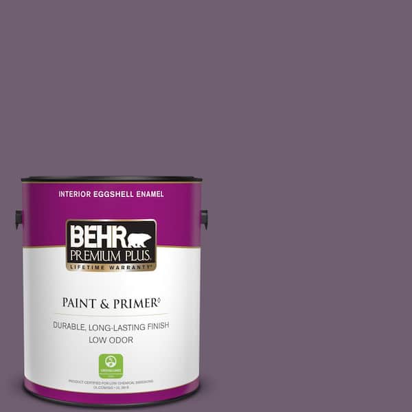 BEHR PREMIUM PLUS 1 gal. #S100-6 Blackberry Jam Eggshell Enamel Low Odor Interior Paint & Primer