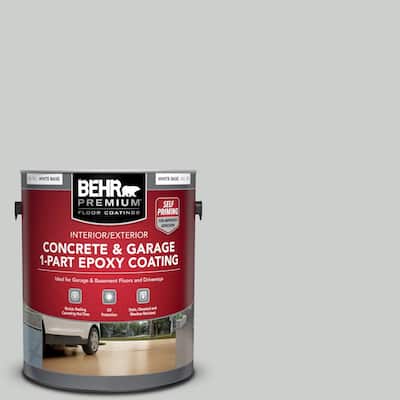 1 gal. #N460-2 Planetary Silver Self-Priming 1-Part Epoxy Satin Interior/Exterior Concrete and Garage Floor Paint
