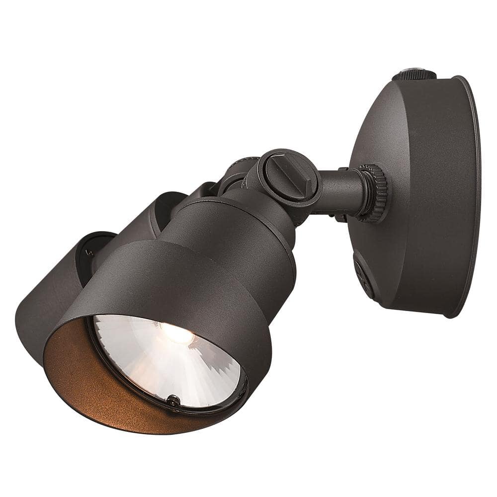 Architectural Bronze 13" LED Security Floodlight with Adjustable Heads