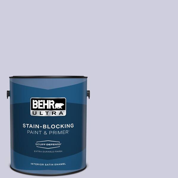 BEHR ULTRA 1 gal. #640C-2 Lavender Sparkle Extra Durable Satin Enamel Interior Paint & Primer