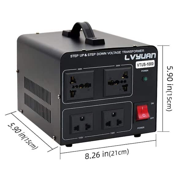 Seven Star ST-1000 Voltage Converter Transformer - 1000 Watt Step Up/Down (110V To 220V Or 220V To 110V) - View #2