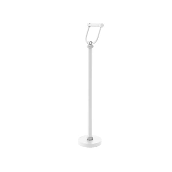 Allied Brass Freestanding Toilet Paper Holder in Matte White
