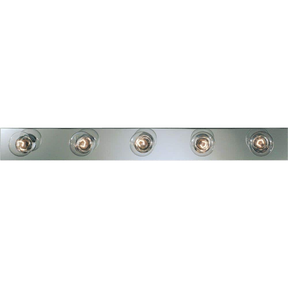 Broadway Collection 5-Light Polished Chrome Traditional Bath Vanity Light