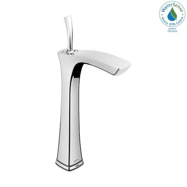 Delta Tesla Single Hole Single-Handle Vessel Bathroom Faucet with Touch2O.xt Technology in Chrome