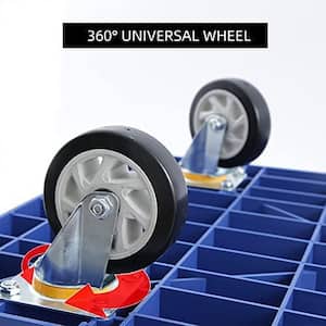 Amie 880 lbs. Capacity Platform Truck Foldable Push Hand Cart with 360-Degree Swivel Wheels