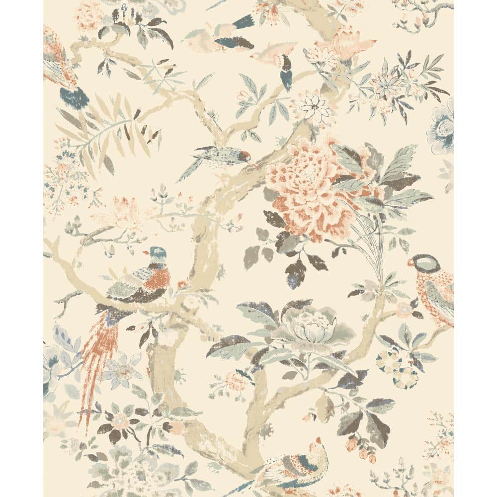 Menara Shell Pink Floral Self-Adhesive Vinyl Wallpaper
