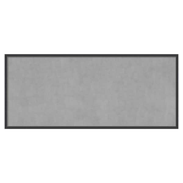 Amanti Art Stylish Black Narrow 49 in. x 21 in Framed Magnetic Board