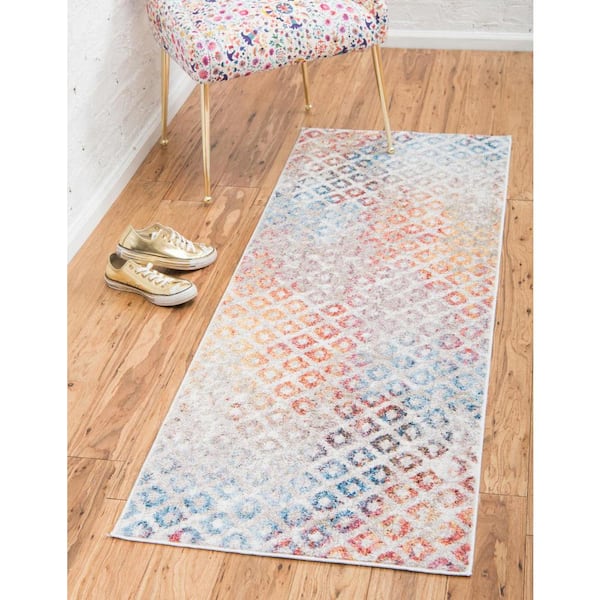 Multi 2 ft. x 6 ft. Rainbow Runner Rug