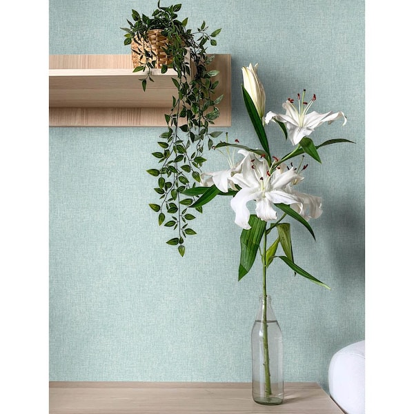 Buxton Faux Weave Blue Non Pasted Non Woven Wallpaper Sample
