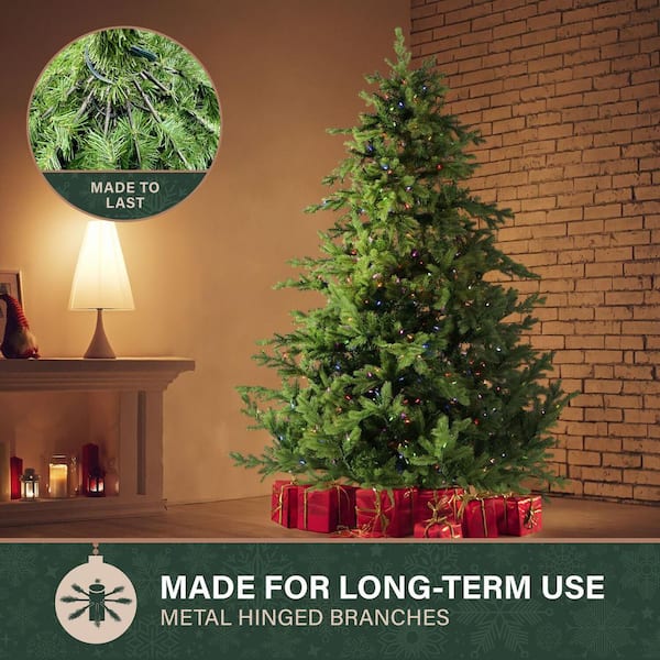 Fraser Hill Farm 7.5-ft. Pre-Lit Foxtail Pine Green Artificial