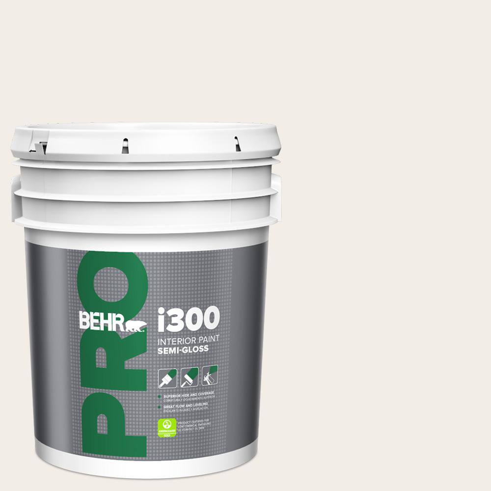 BEHR PRO 5 gal. RDW10 New House White SemiGloss Interior Paint