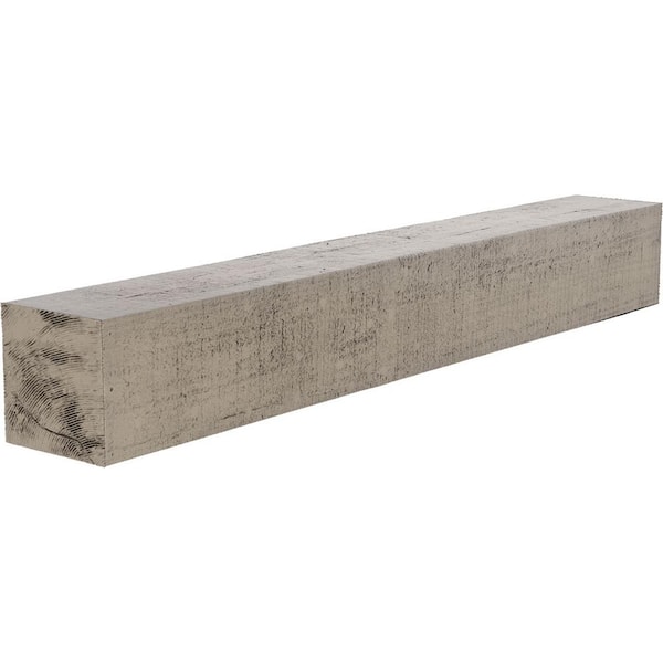 Ekena Millwork 4 in. x 6 in. x 3 ft. Rough Cedar Faux Wood Beam Fireplace Mantel in Burnished Pine