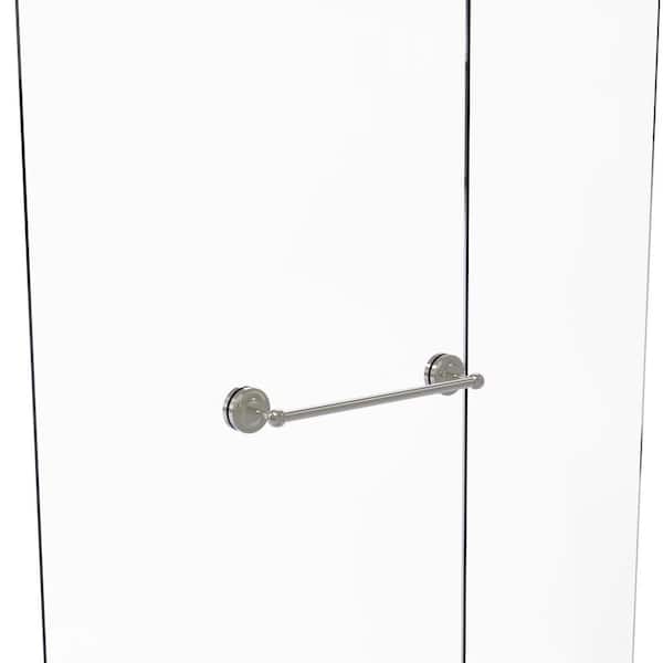 Allied Brass Prestige Regal 18 in. Over-the-door Shower Door Single Towel Bar in Satin Nickel