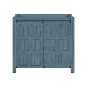 36 in. Bath Vanity Cabinet without Top in Blue Unassembled