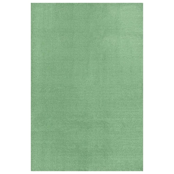 Garland Rug Gramercy 6 ft. x 9 ft. Deep Fern Solid Color Plush Rectangle Bath Rug