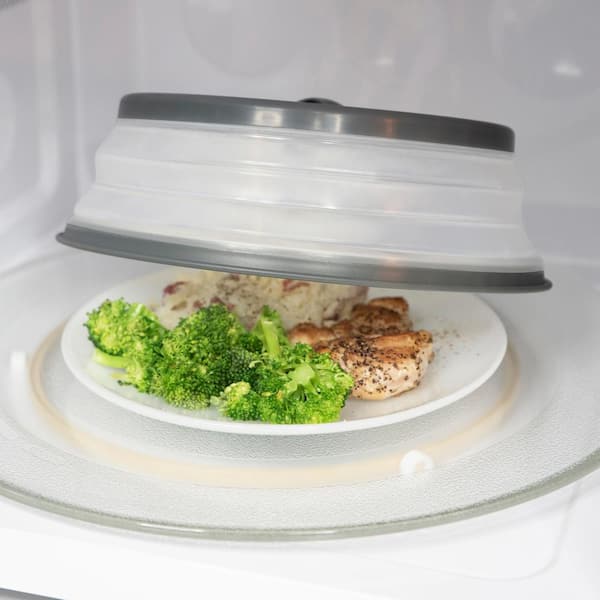 Microwave Collapsible Lid, 2 Pieces Collapsible Microwave Cover, Food  Warming Lid Microwave Splash P