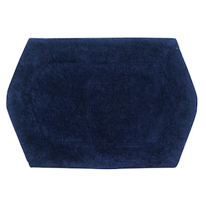 Waterford Collection 100% Cotton Tufted Bath Rug, 17 in. x24 in. Rectangle, Navy