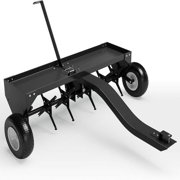 Heavy Duty 40-Inch Tow-Behind Plug Aerator with 24 Steel Tines,Global Hitch for Lawn Tractor & ATV
