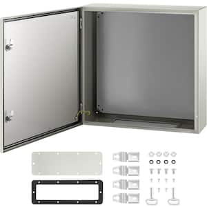 Electrical Enclosure Box 24 in. x 24 in. x 8 in. NEMA 4X Cabon Steel Waterproof Junction Box With Mounting Plate