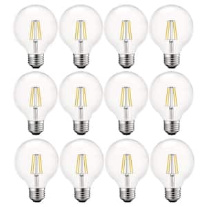 60-Watt Equivalent G25 Dimmable Edison LED Light Bulbs UL Listed 5000K Bright White (12-Pack)