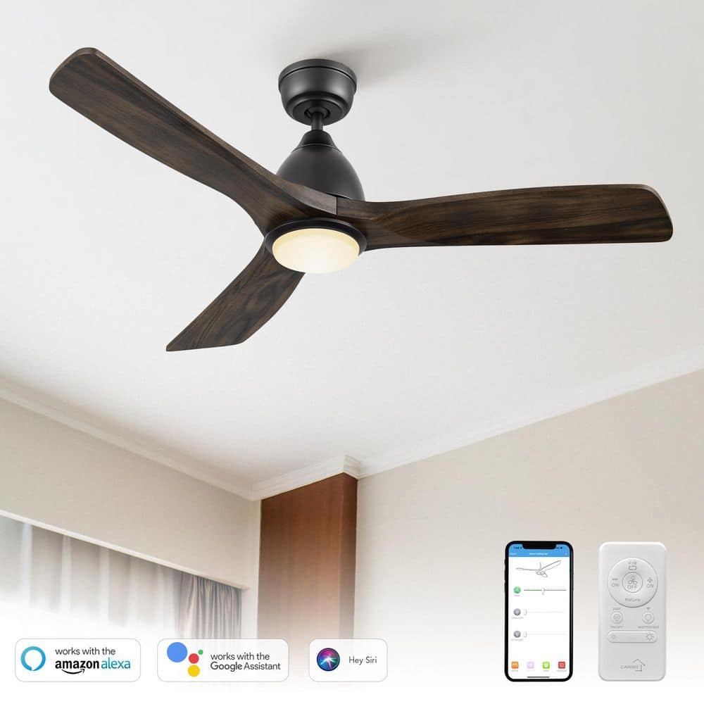 CARRO Sawyer 48 in. Dimmable LED Indoor/Outdoor Black Smart