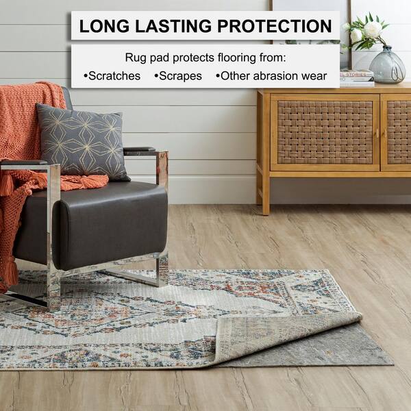 Ultra Premium All Floors Rug Pad Multi Sliding Mohawk Green Made Rubber Side 