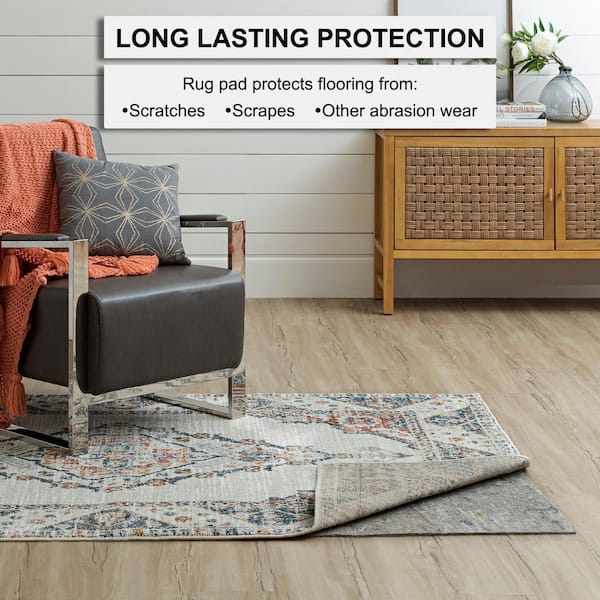 RUGPADUSA - Dual Surface - 2'6 x 8' - 1/4 Thick - Felt + Rubber -  Non-Slip Backing Rug Pad - Adds Comfort and Protection - Safe for All  Floors and