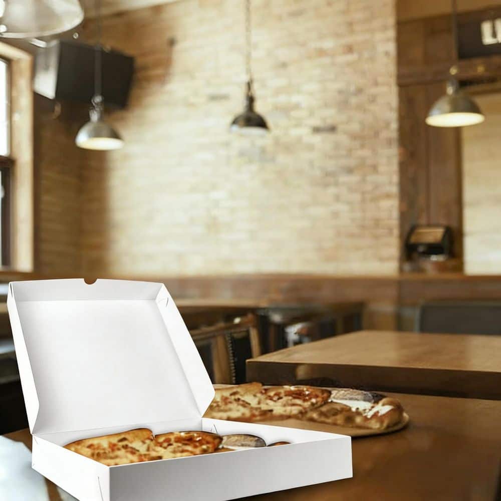ハットBOX風オブジェ2個set(White)    ハンドメイド雑貨 Wudkey 8-Piece White Kraft Pizza Boxes, 12 x 12 x 1.9 in. Pizza