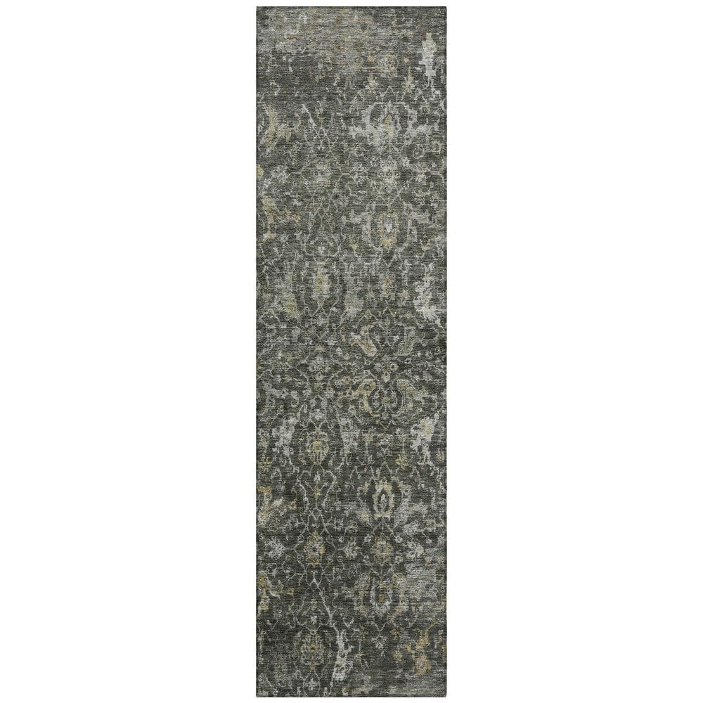 Chantille Machine Washable Indoor/Outdoor Abstract ACN2359 Pewter 2 ft. x 7 ft. Runner Rug price history on PriceWatchPro