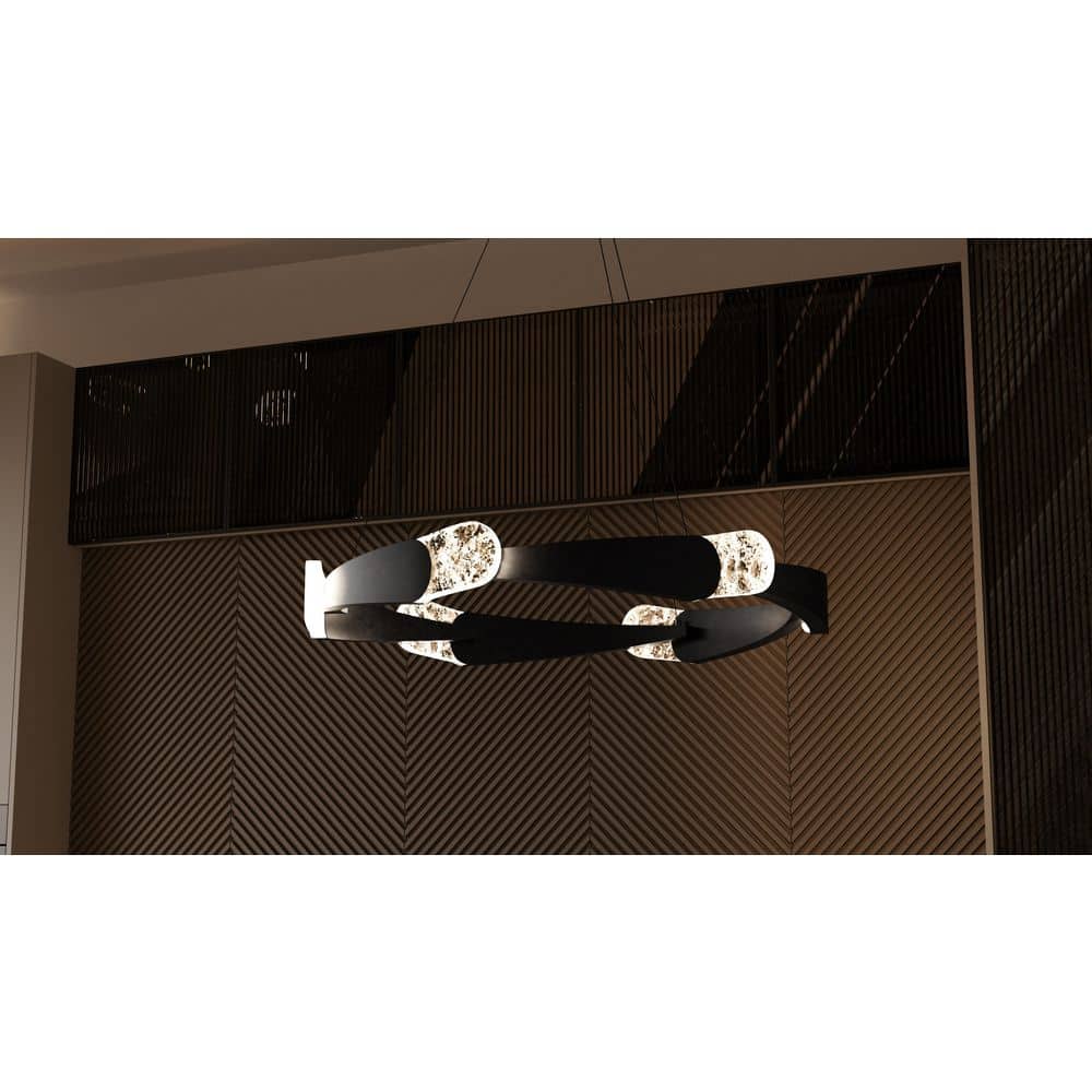 Saffron 1-Light Matte Black Integrated LED Pendant Light price history on PriceWatchPro