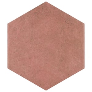 Heritage Hex Wine 7 in. x 8 in. Porcelain Floor and Wall Tile (7.67 sq. ft./Case)