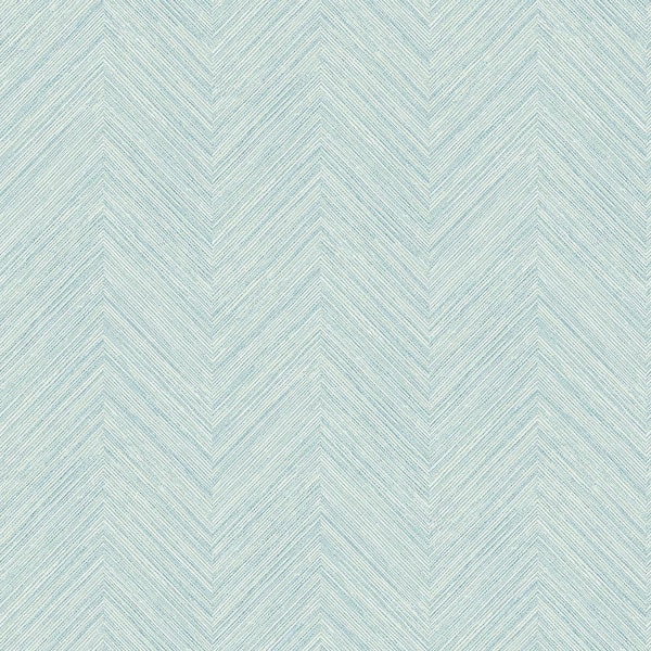 Chesapeake Caladesi Teal Faux Linen Green Wallpaper Sample