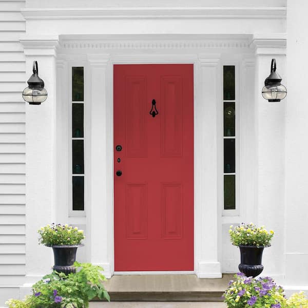 Glidden Premium 5 gal. PPG1187-7 Red Gumball Semi-Gloss Exterior