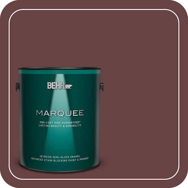 BEHR MARQUEE 1 gal. #MQ1-14 Twinberry One-Coat Hide Semi-Gloss Enamel Interior Paint & Primer