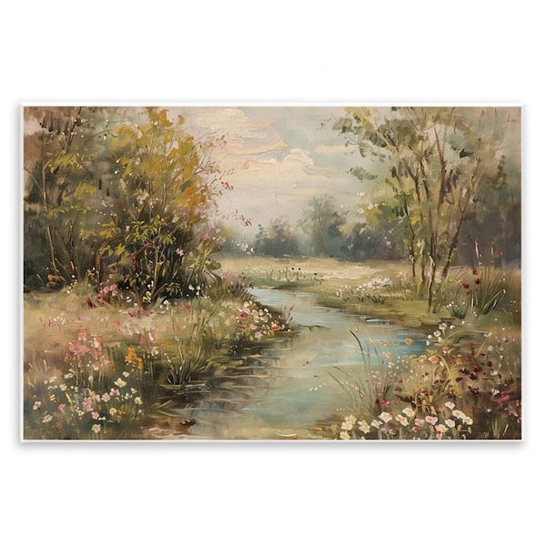 Stupell Industries Spring Stream Landscape by LSR Design Studio Unframed Nature Graphic Art Print 13 in. x 19 in.