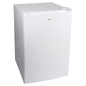 Koolatron Compact Upright Freezer 3.1 cu. Ft. (88L) White, Energy-Efficient Manual Defrost, Flat Back