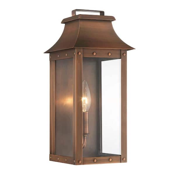 Acclaim Lighting Manchester Collection 1-Light Copper Patina Outdoor Wall Lantern Sconce